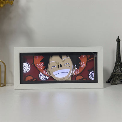 Anime theme RGB paper carving lamp, multi-color mode, remote control dimming