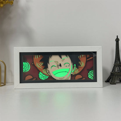 Anime theme RGB paper carving lamp, multi-color mode, remote control dimming