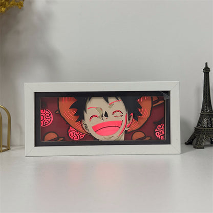 Anime theme RGB paper carving lamp, multi-color mode, remote control dimming