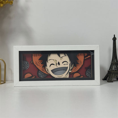 Anime theme RGB paper carving lamp, multi-color mode, remote control dimming