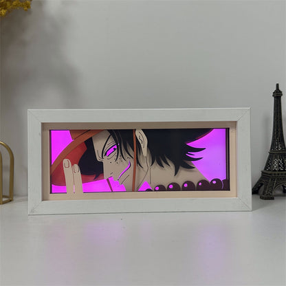 Anime theme RGB paper carving lamp, multi-color mode, remote control dimming