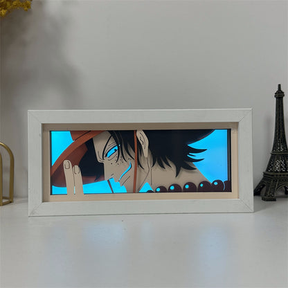 Anime theme RGB paper carving lamp, multi-color mode, remote control dimming