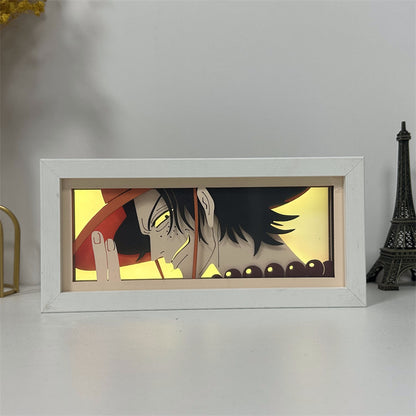 Anime theme RGB paper carving lamp, multi-color mode, remote control dimming