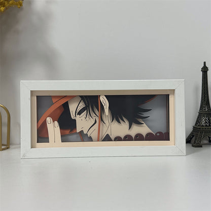 Anime theme RGB paper carving lamp, multi-color mode, remote control dimming