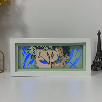 Anime theme RGB paper carving lamp, multi-color mode, remote control dimming