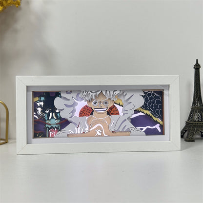 Anime theme RGB paper carving lamp, multi-color mode, remote control dimming