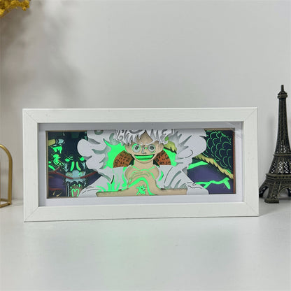 Anime theme RGB paper carving lamp, multi-color mode, remote control dimming