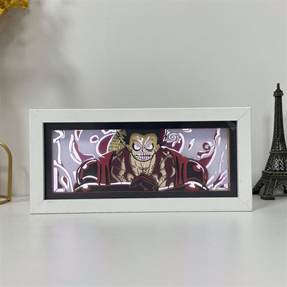 Anime theme RGB paper carving lamp, multi-color mode, remote control dimming