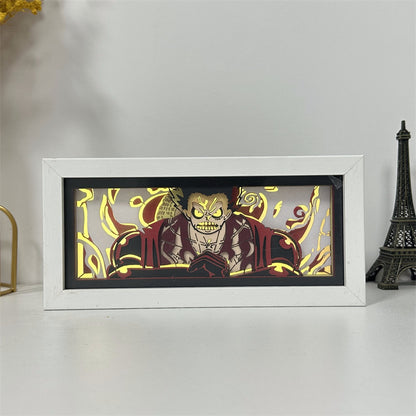 Anime theme RGB paper carving lamp, multi-color mode, remote control dimming