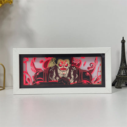 Anime theme RGB paper carving lamp, multi-color mode, remote control dimming