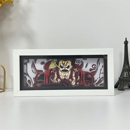 Anime theme RGB paper carving lamp, multi-color mode, remote control dimming