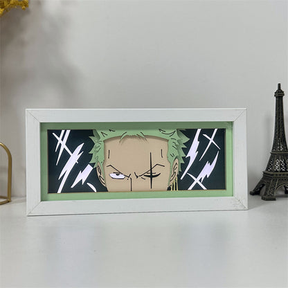 Anime theme RGB paper carving lamp, multi-color mode, remote control dimming