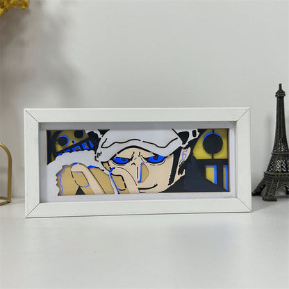 Anime theme RGB paper carving lamp, multi-color mode, remote control dimming