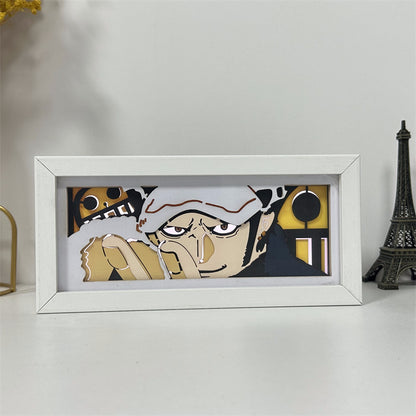 Anime theme RGB paper carving lamp, multi-color mode, remote control dimming