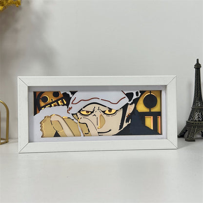 Anime theme RGB paper carving lamp, multi-color mode, remote control dimming