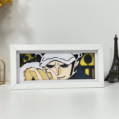 Anime theme RGB paper carving lamp, multi-color mode, remote control dimming