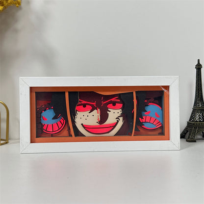 Anime theme RGB paper carving lamp, multi-color mode, remote control dimming