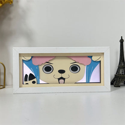 Anime theme RGB paper carving lamp, multi-color mode, remote control dimming