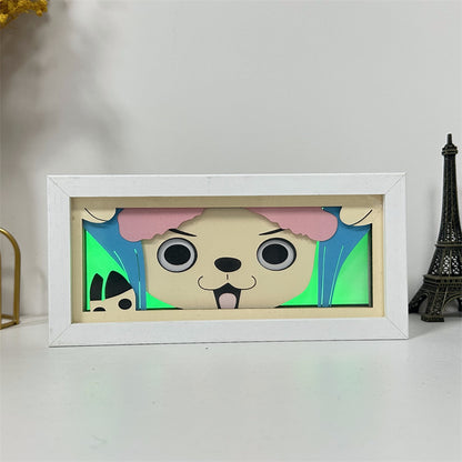 Anime theme RGB paper carving lamp, multi-color mode, remote control dimming