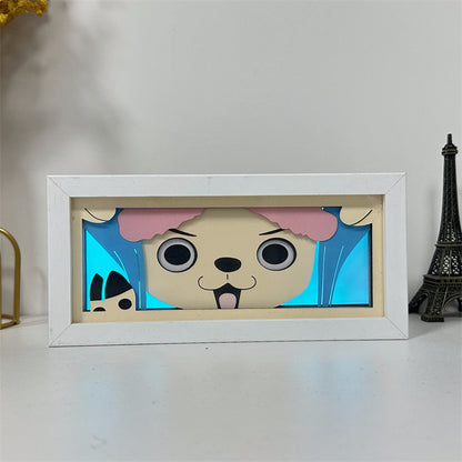 Anime theme RGB paper carving lamp, multi-color mode, remote control dimming