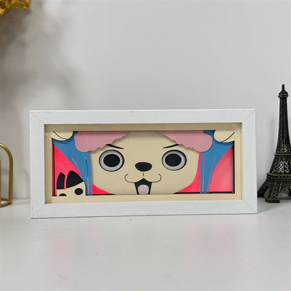 Anime theme RGB paper carving lamp, multi-color mode, remote control dimming