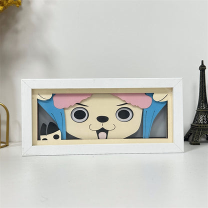 Anime theme RGB paper carving lamp, multi-color mode, remote control dimming