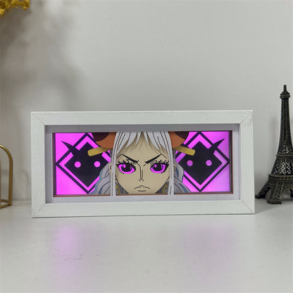 Anime theme RGB paper carving lamp, multi-color mode, remote control dimming