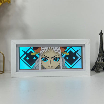 Anime theme RGB paper carving lamp, multi-color mode, remote control dimming
