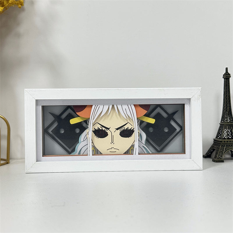 Anime theme RGB paper carving lamp, multi-color mode, remote control dimming