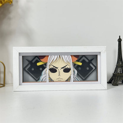 Anime theme RGB paper carving lamp, multi-color mode, remote control dimming