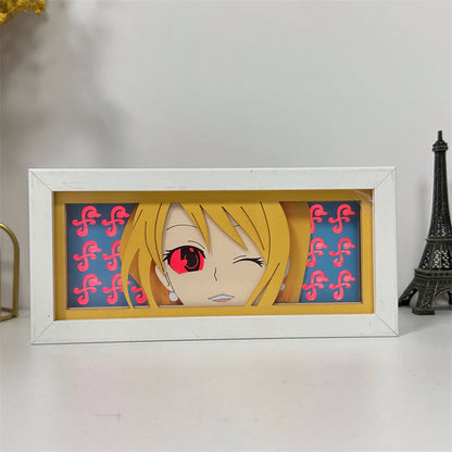 Anime theme RGB paper carving lamp, multi-color mode, remote control dimming