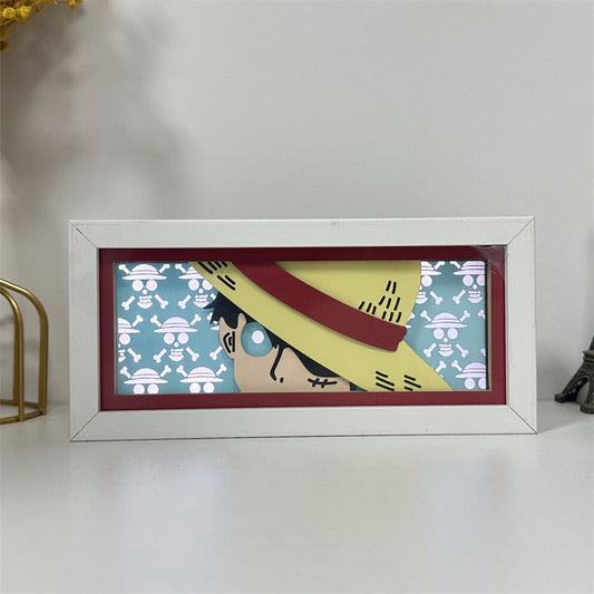 Anime theme RGB paper carving lamp, multi-color mode, remote control dimming