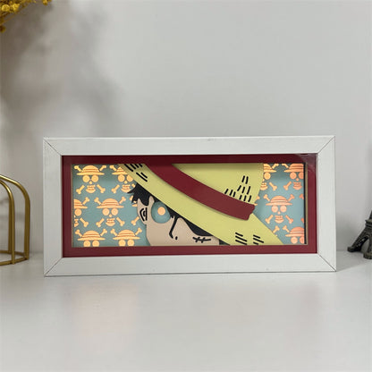 Anime theme RGB paper carving lamp, multi-color mode, remote control dimming