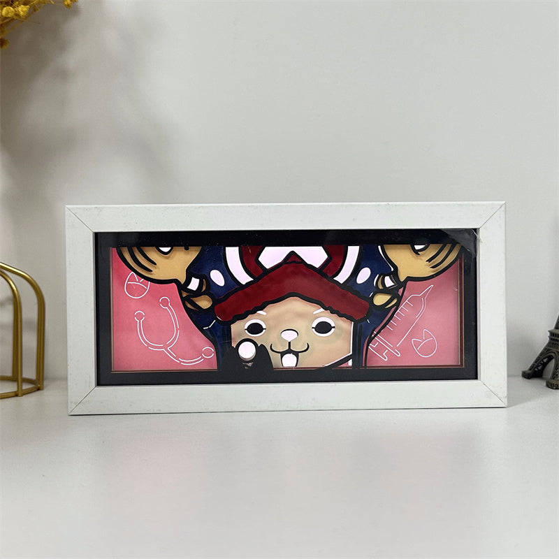 Anime theme RGB paper carving lamp, multi-color mode, remote control dimming