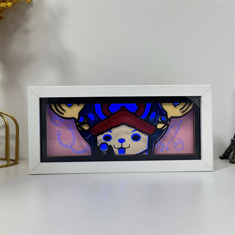 Anime theme RGB paper carving lamp, multi-color mode, remote control dimming