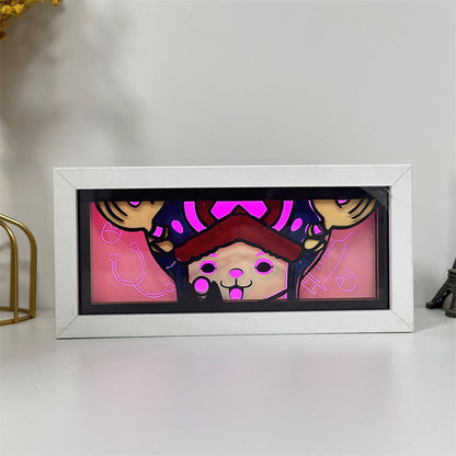 Anime theme RGB paper carving lamp, multi-color mode, remote control dimming
