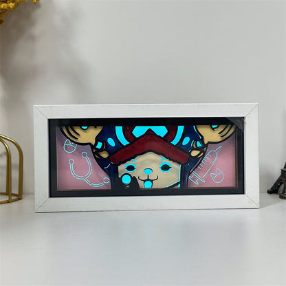 Anime theme RGB paper carving lamp, multi-color mode, remote control dimming