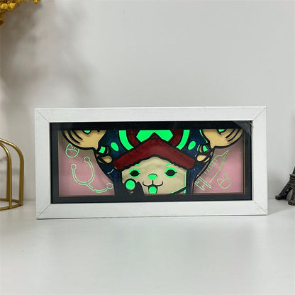 Anime theme RGB paper carving lamp, multi-color mode, remote control dimming