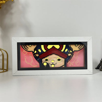 Anime theme RGB paper carving lamp, multi-color mode, remote control dimming