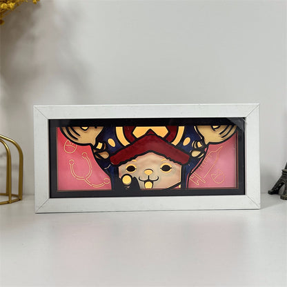 Anime theme RGB paper carving lamp, multi-color mode, remote control dimming