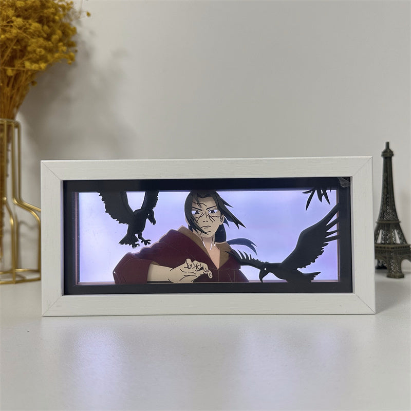 Anime theme RGB paper carving lamp, multi-color mode, remote control dimming