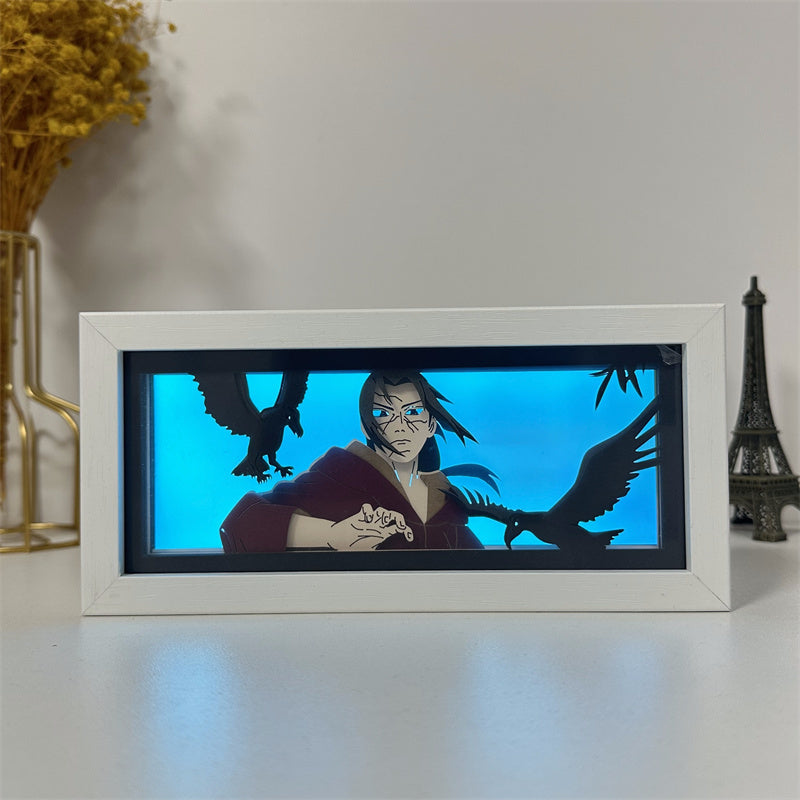 Anime theme RGB paper carving lamp, multi-color mode, remote control dimming