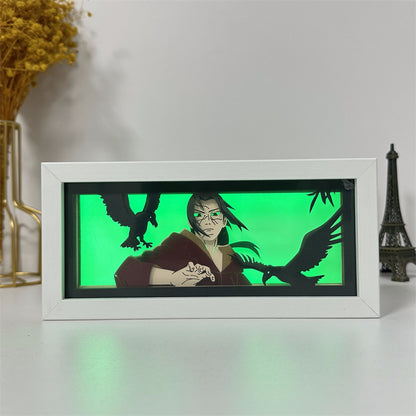 Anime theme RGB paper carving lamp, multi-color mode, remote control dimming