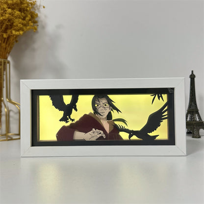 Anime theme RGB paper carving lamp, multi-color mode, remote control dimming