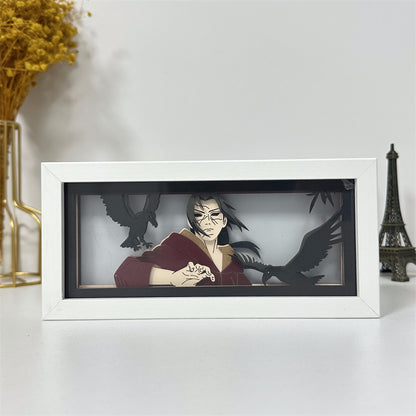 Anime theme RGB paper carving lamp, multi-color mode, remote control dimming