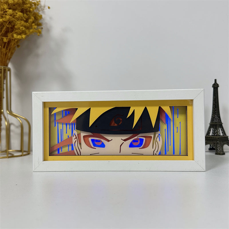 Anime theme RGB paper carving lamp, multi-color mode, remote control dimming