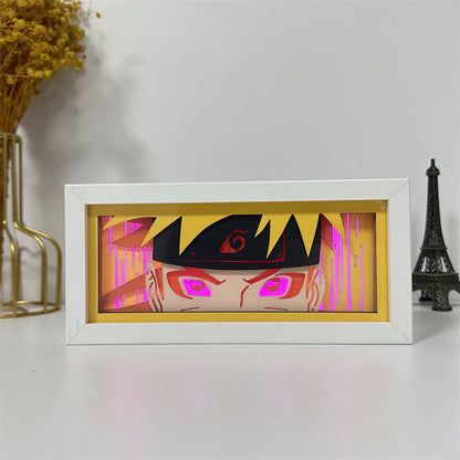 Anime theme RGB paper carving lamp, multi-color mode, remote control dimming