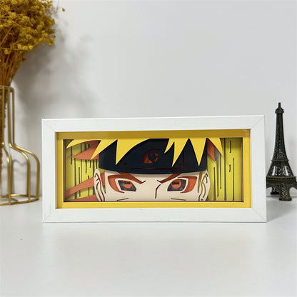 Anime theme RGB paper carving lamp, multi-color mode, remote control dimming