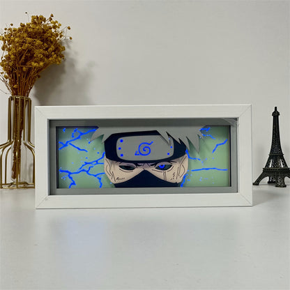 Anime theme RGB paper carving lamp, multi-color mode, remote control dimming