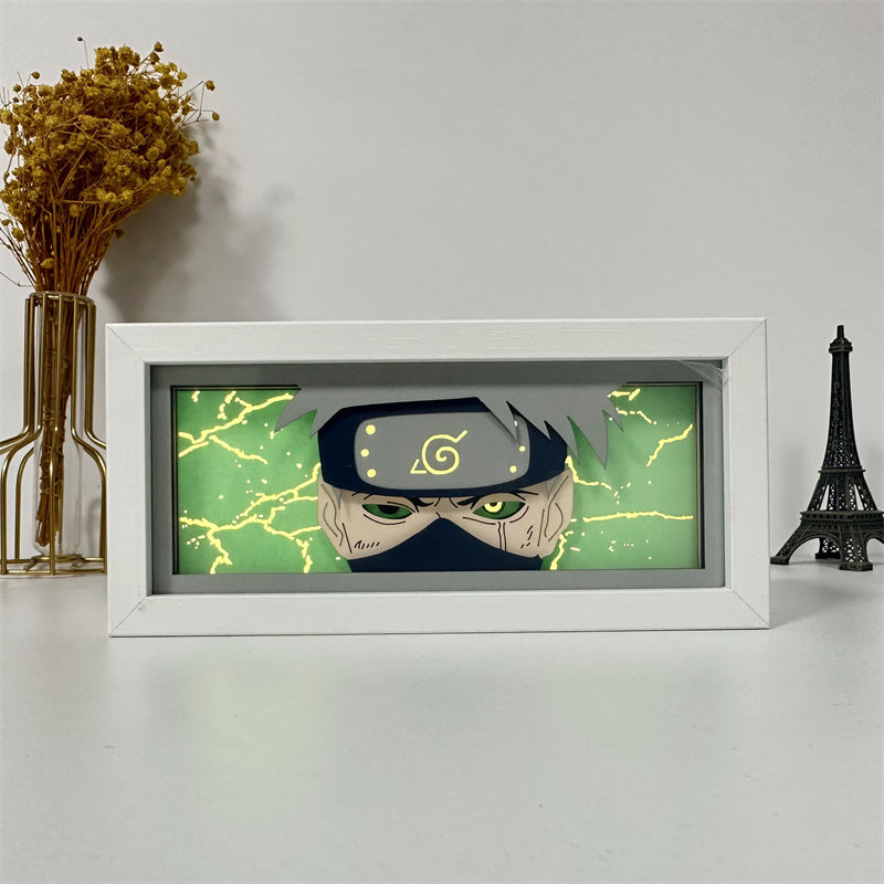 Anime theme RGB paper carving lamp, multi-color mode, remote control dimming